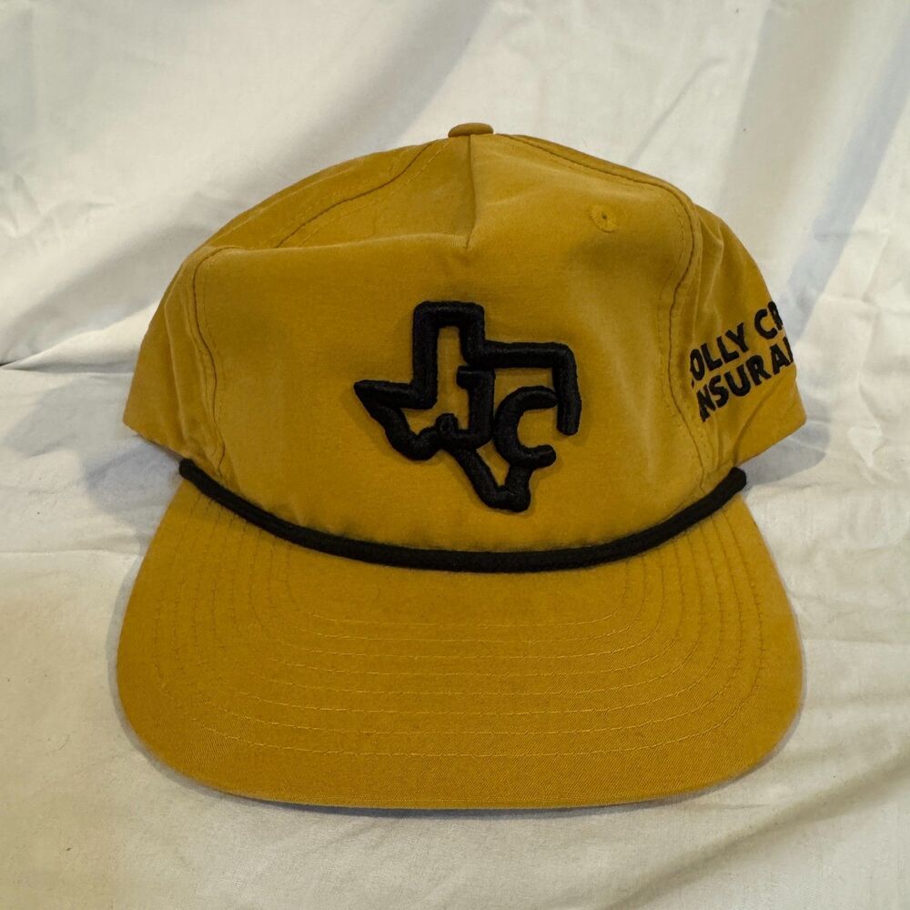 Richardson Rope Hat Jolly Crop Insurance Texas Logo Mustard Gold Snapback Cap